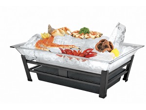 Large Ultimate Black Ice Housing System with Ice Pan, Water Contaminant Unit, and LED Lighting - 19" x 27" x 8"